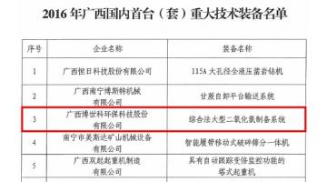 J9集团“中国智造”硬实力：综合法大型二氧化氯造备系统再获殊荣